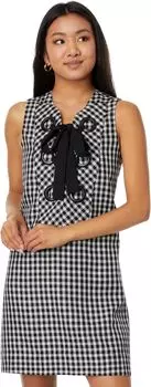 Платье Check Sleeveless Grommet Mini English Factory, черный