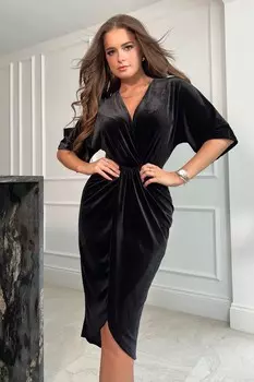 Платье челси и короткими рукавами Girl In Mind, черный