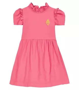 Платье черепахового цвета из хлопка и льна The Animals Observatory, розовый