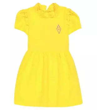 Платье черепахового цвета из хлопка и льна The Animals Observatory, желтый