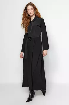 Платье - Черное - А-силуэт Trendyol Modest, черный