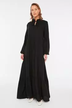 Платье - Черное - Базовое Trendyol Modest, черный
