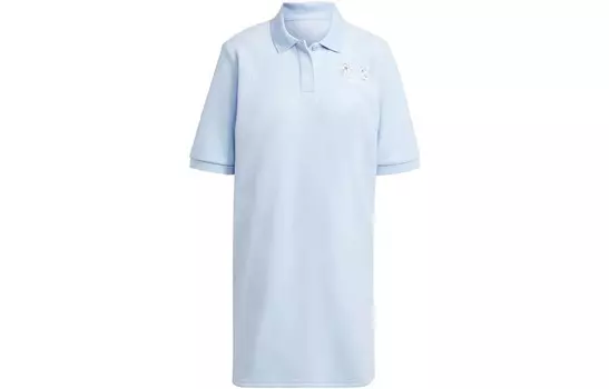 Платье Cherry Blossom Limited Series с короткими рукавами, женское, светло-голубое Adidas Originals