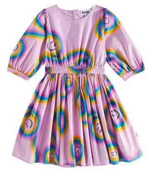 Платье Choly из хлопка с принтом Molo, розовый