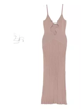 Платье Christopher Esber Salacia Wire Sunray, коричневый