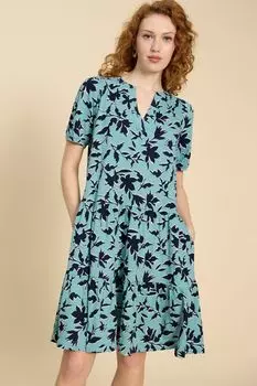 Платье Clara из хлопкового джерси White Stuff, синий