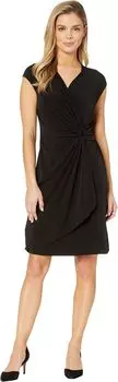 Платье Clara с короткими рукавами и искусственным запахом Tommy Bahama, черный