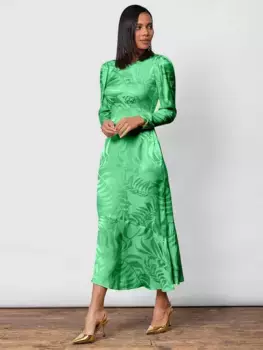 Платье Closet London Jacquard Midi, зеленый