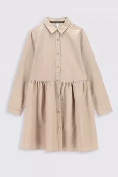 Платье Coccodrillo бежевый с поясом и воротником