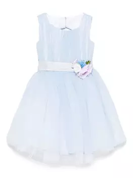 Платье Colorichiari с цветочной аппликацией, синий