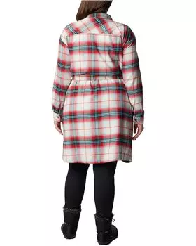 Платье Columbia Plus Size Holly Hideaway Flannel Dress, цвет Red Lily Ombre Tartan