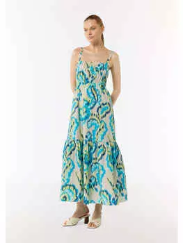 Платье comma, цвет mehrfarbig-wei