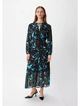 Платье comma, цвет schwarz-trkis