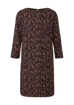 Платье COMMA Dress, бежевый/черный
