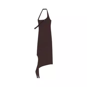 Платье Courrges Undressed Rib Knit Long Dress Chocolate, коричневый