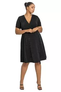 Платье Curve с блестками и запахом Roman, черный