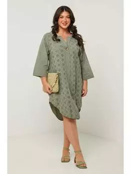 Платье Curvy Lady, хаки