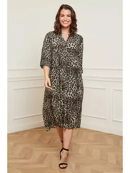 Платье Curvy Lady, хаки/черный