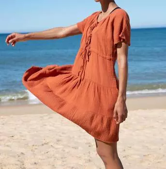 Платье цвета ореха в цвете паприка Beaumont Organic, цвет paprika