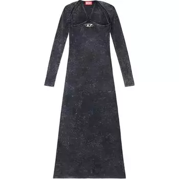 Платье D Marinel с длинными рукавами DIESEL, черный