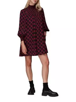 Платье Daisy Trellis со сборками Whistles, красный