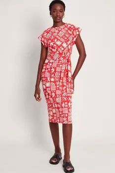 Платье Dario с завязками по бокам Monsoon, красный