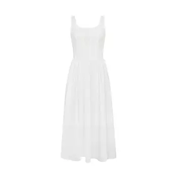 Платье Deep Breath на широких бретелях, черный