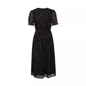 Платье Deep Breath с эластичной сеткой на талии, синий / белый