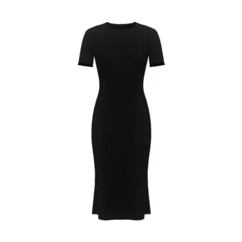 Платье Deep Breath с длинной юбкой, черный