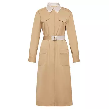 Платье Deep Breath с длинными рукавами, хаки