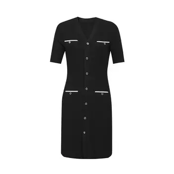 Платье Deep Breath с имитацией карманов, черный