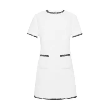 Платье Deep Breath с короткими рукавами, черный