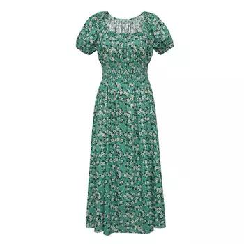 Платье Deep Breath с пышными рукавами, темно-синий