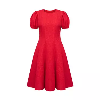 Платье Deep Breath с пышными рукавами, белый