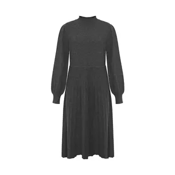 Платье Deep Breath с рукавами-фонариками, черный