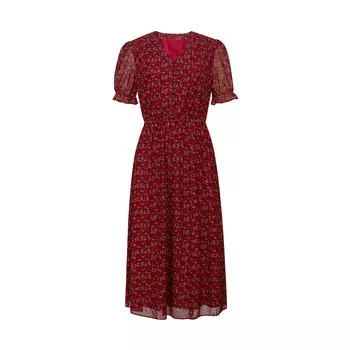 Платье Deep Breath с сеткой на талии, синий