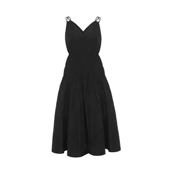 Платье Deep Breath с юбкой и длинным подолом, черный