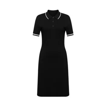 Платье Deep Breath с воротником-поло, черный
