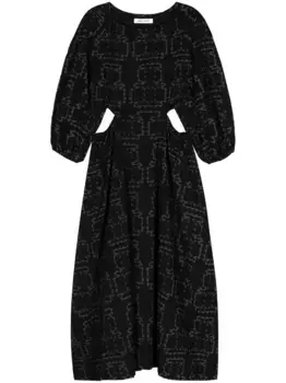 Платье Delivery с перфорацией Henrik Vibskov, черный