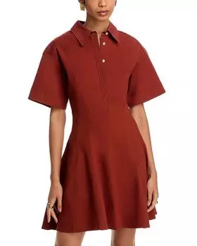 Платье Dell из поплина A.L.C., красный