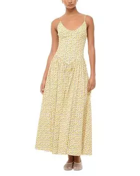 Платье Dena из поплина STAUD, желтый