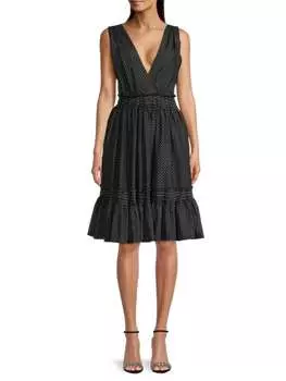 Платье Denise Ungaro из хлопка и шелка, черный