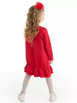 Платье Denokids New Year Unicorn, красный