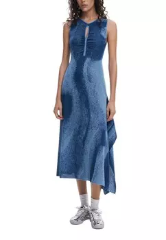 Платье Desigual асимметричное, синий