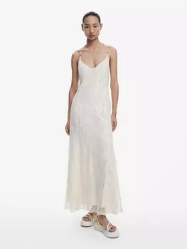 Платье Desigual Devore, натуральный белый