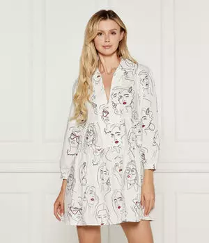 Платье Desigual Louisville с принтом, белый