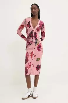 Платье Desigual MAXFLOWER SCR, розовый