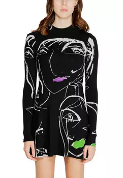 Платье Desigual с принтом, черный
