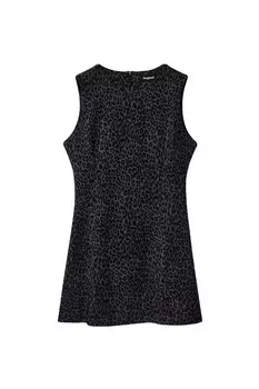 Платье Desigual с животным принтом, черный