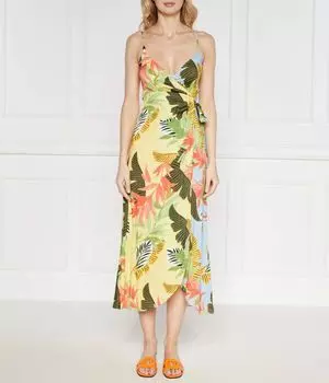 Платье Desigual в тропическом стиле, мультиколор